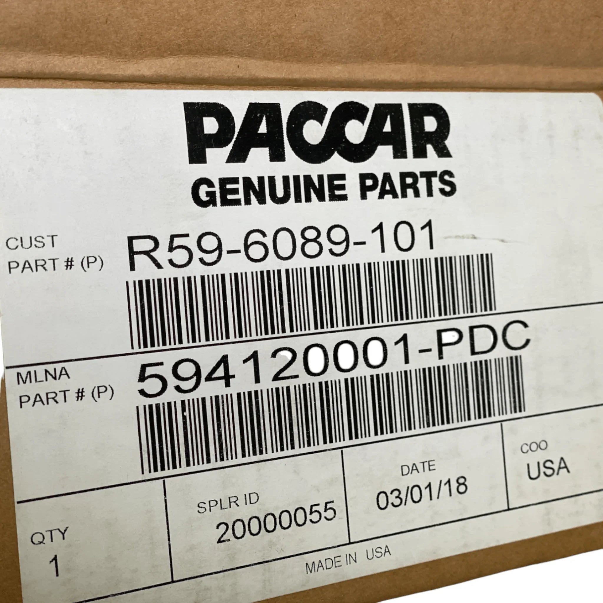 R59-6089-101 Genuine Paccar Open Road Lookdown Door Mirror