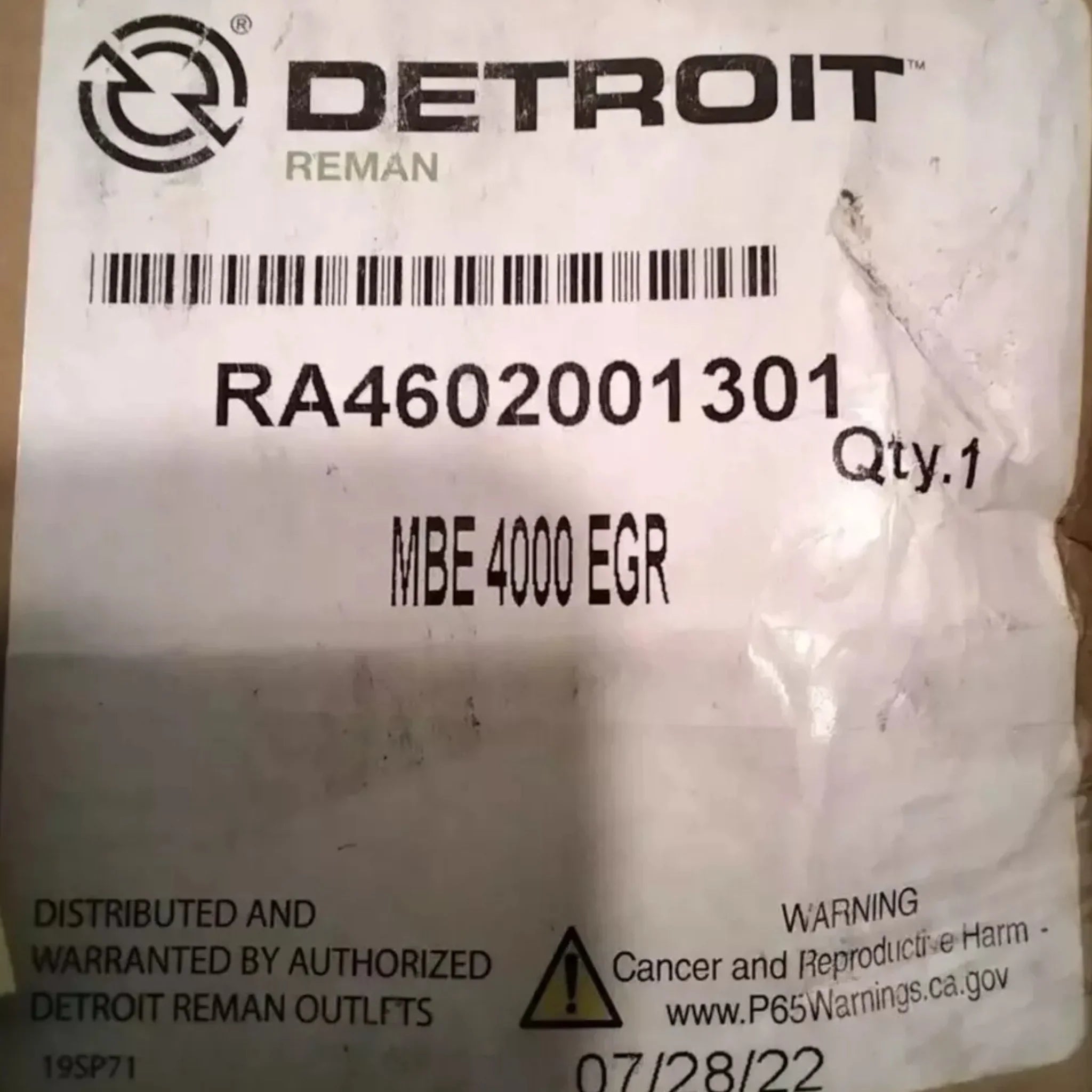 RA4602001301 Genuine Detroit Diesel Water Pump