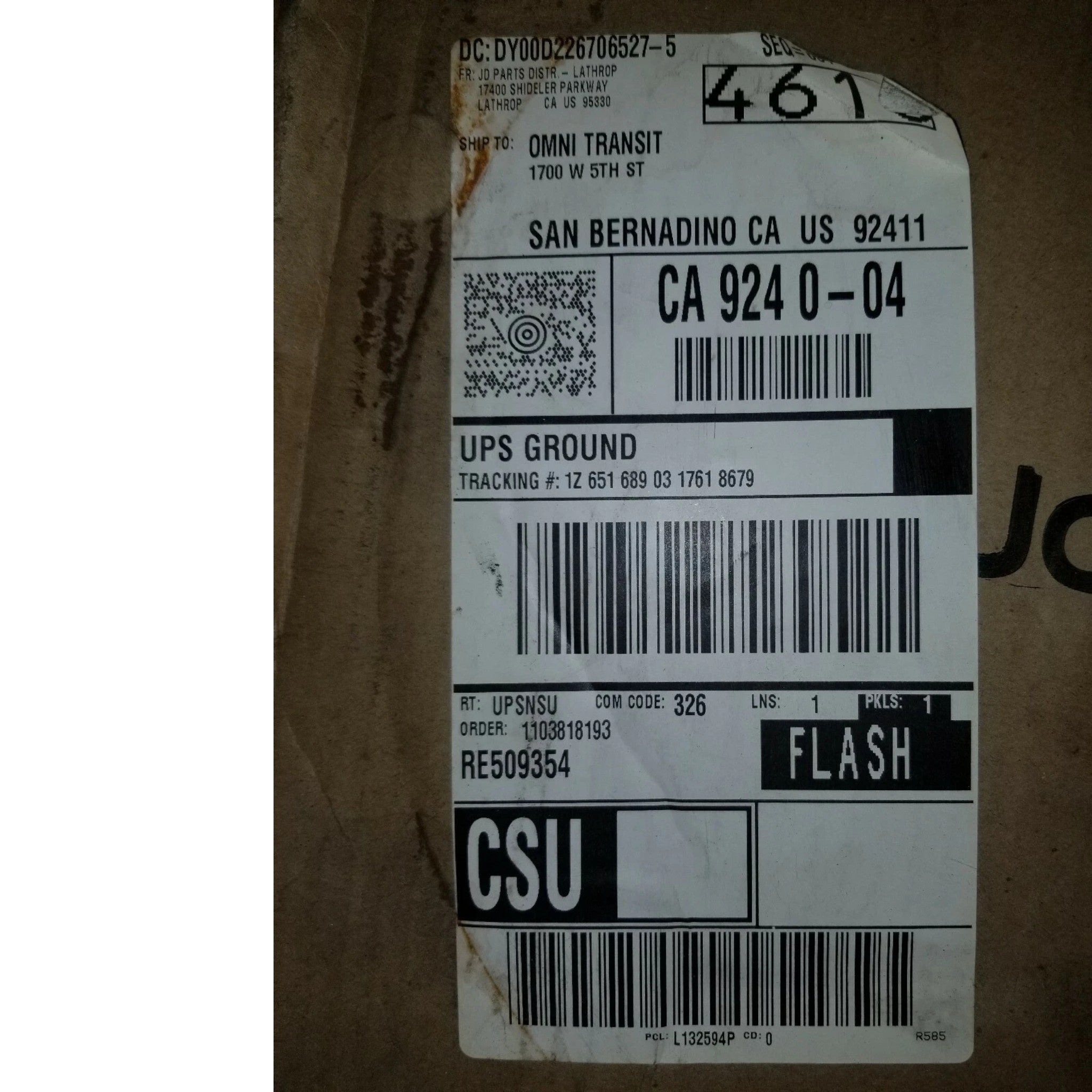 RE509354 Genuine John Deere Flywheel Assembly