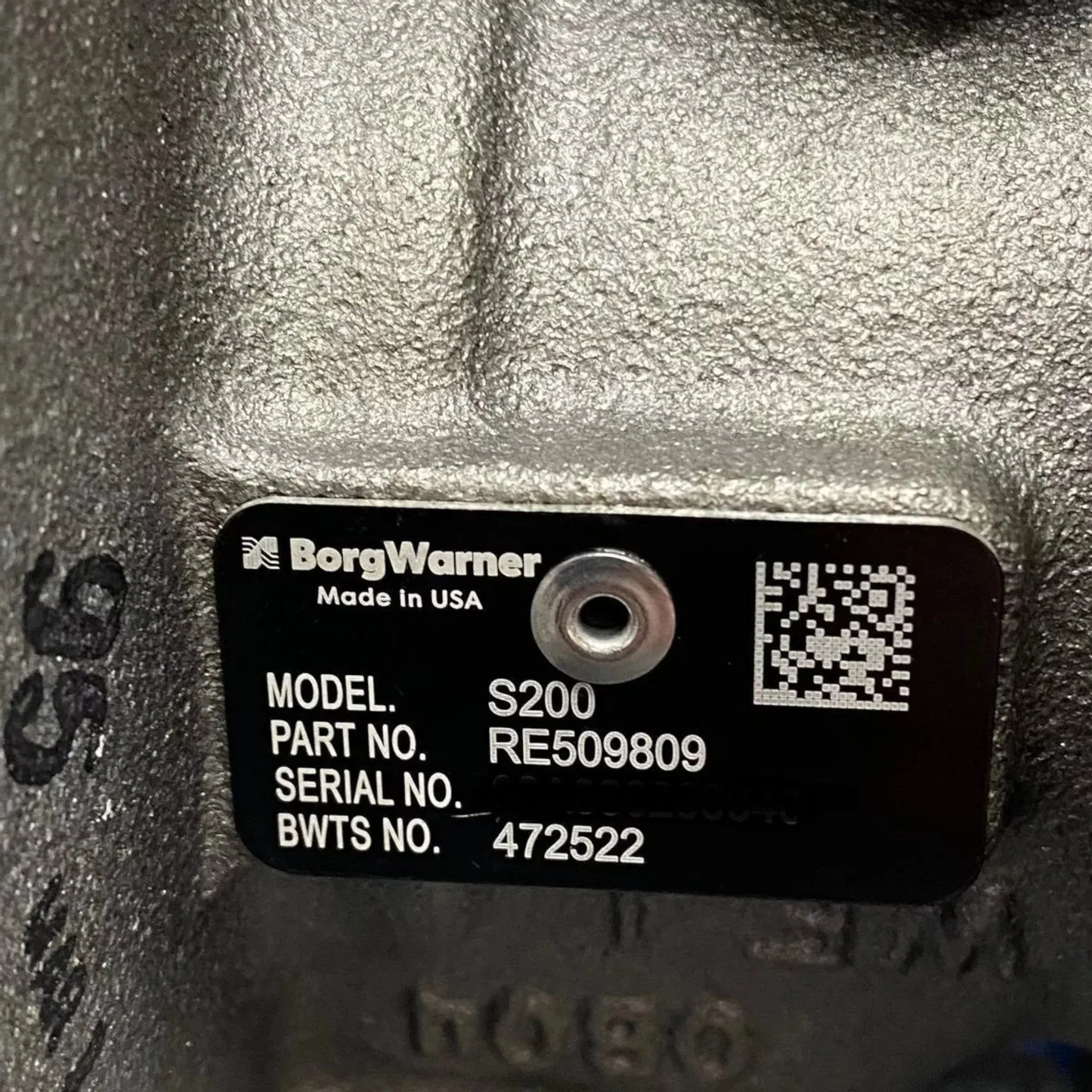RE509809 Genuine John Deere Turbocharger S200