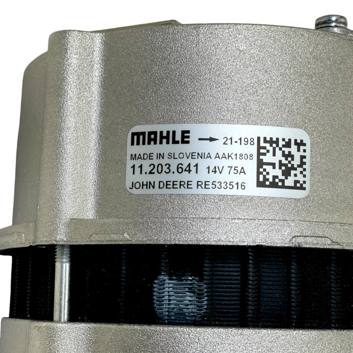 RE533516 Genuine John Deere Alternator 12V 75A