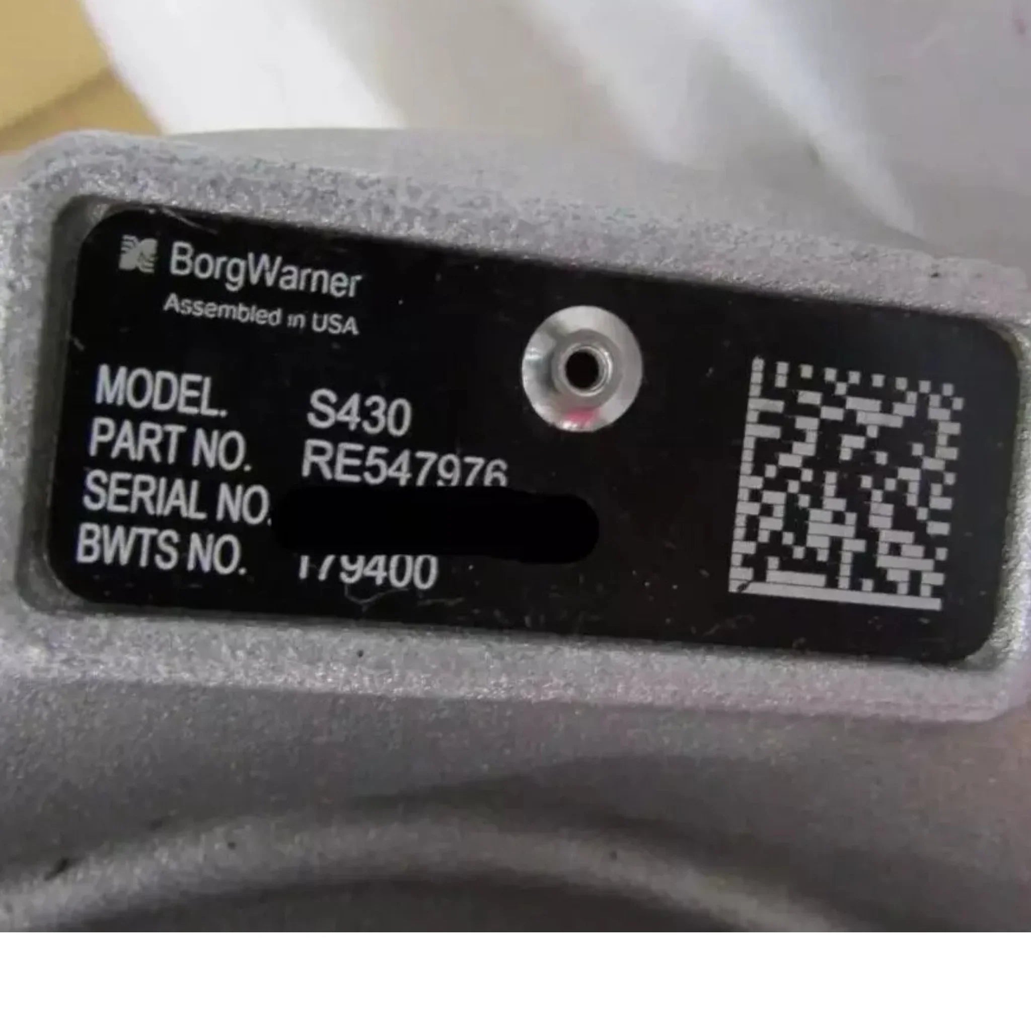RE547976 Genuine John Deere Turbocharger S430
