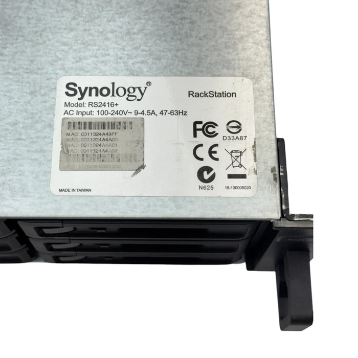 RS2416 Synology RackStation NAS Network Attached Storage Server 100-240V