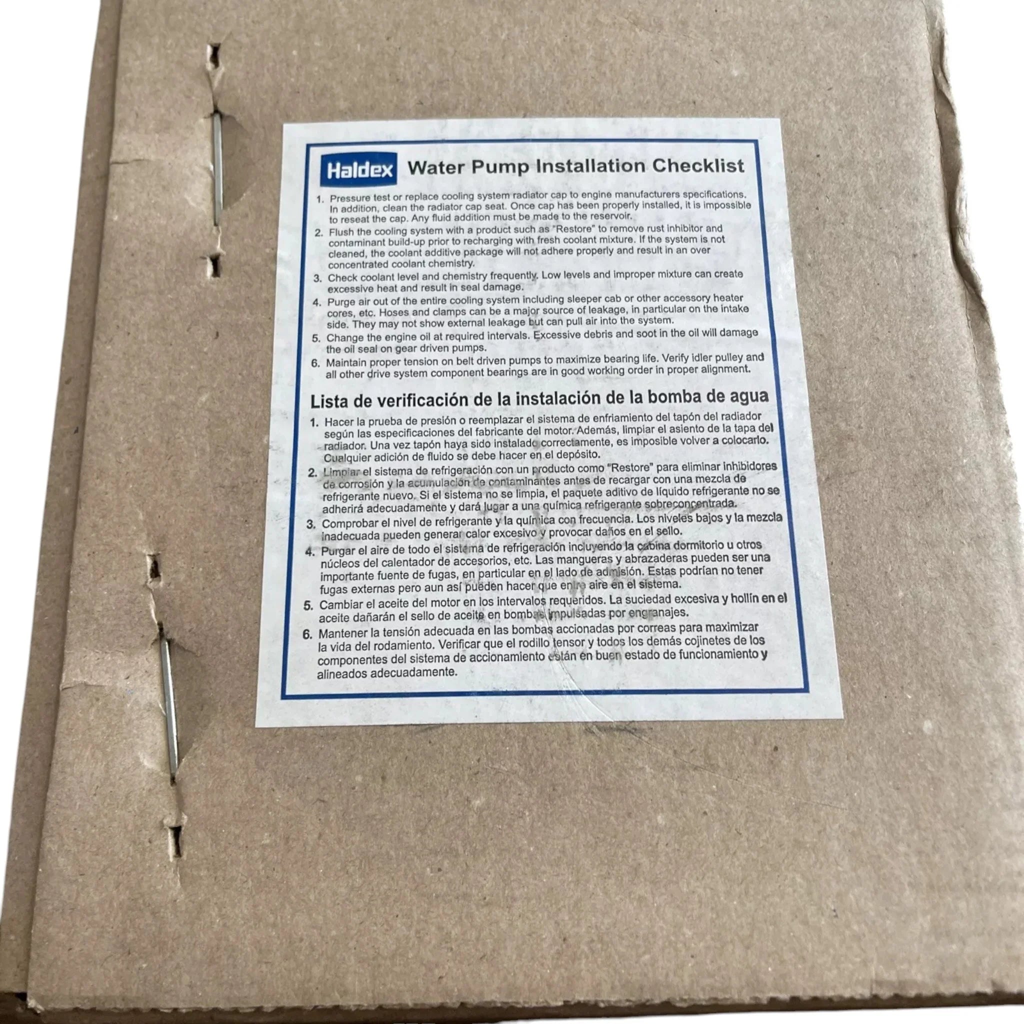 RW2009X Genuine Haldex Engine Water Pump