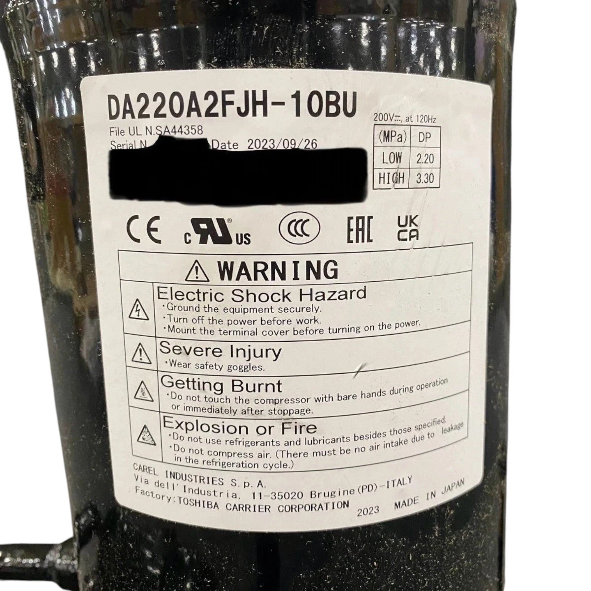 ZCCTDA2200 Carel Compressor For Refrigeration