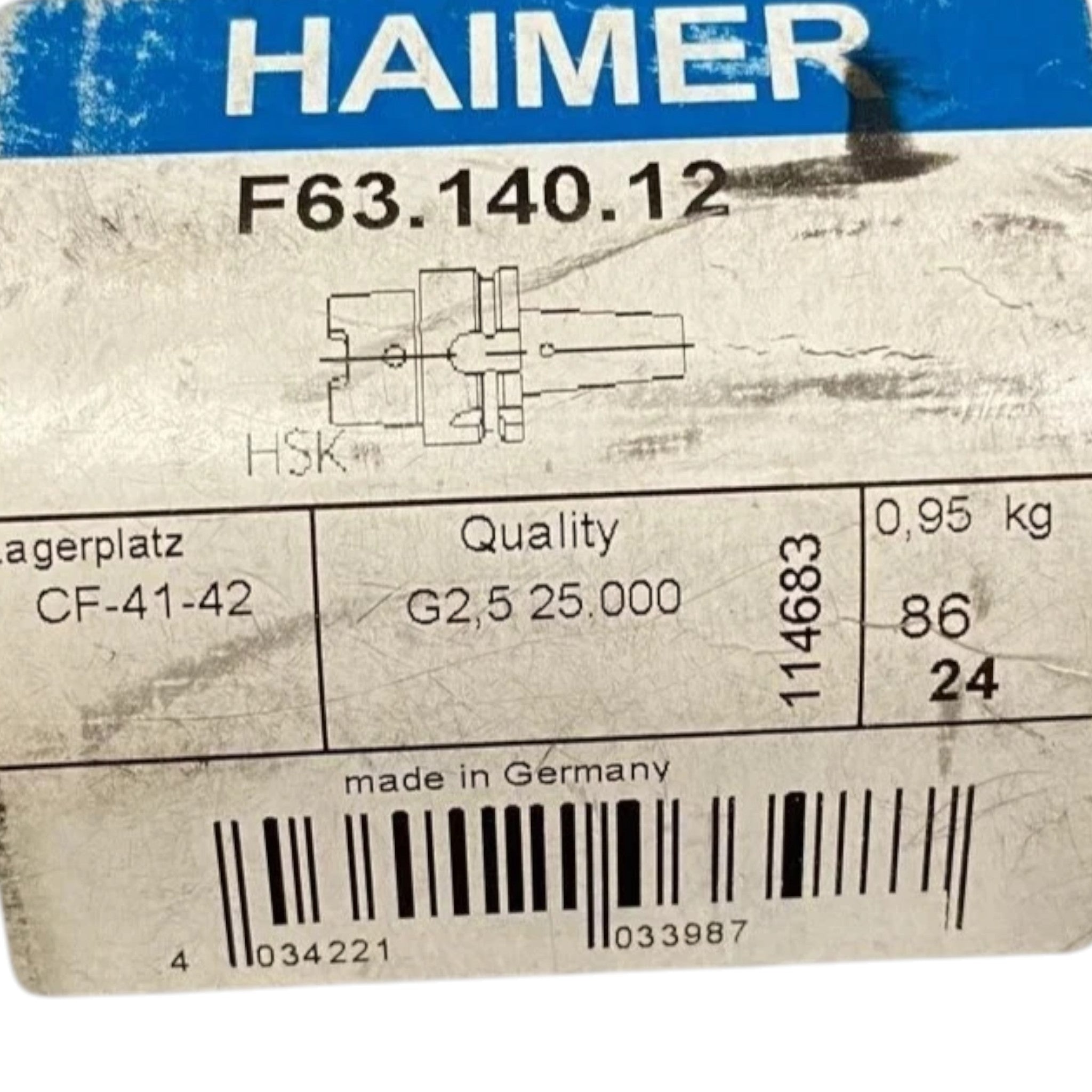 F63.140.12 Haimer Standard Short Shrink Fit Chuck