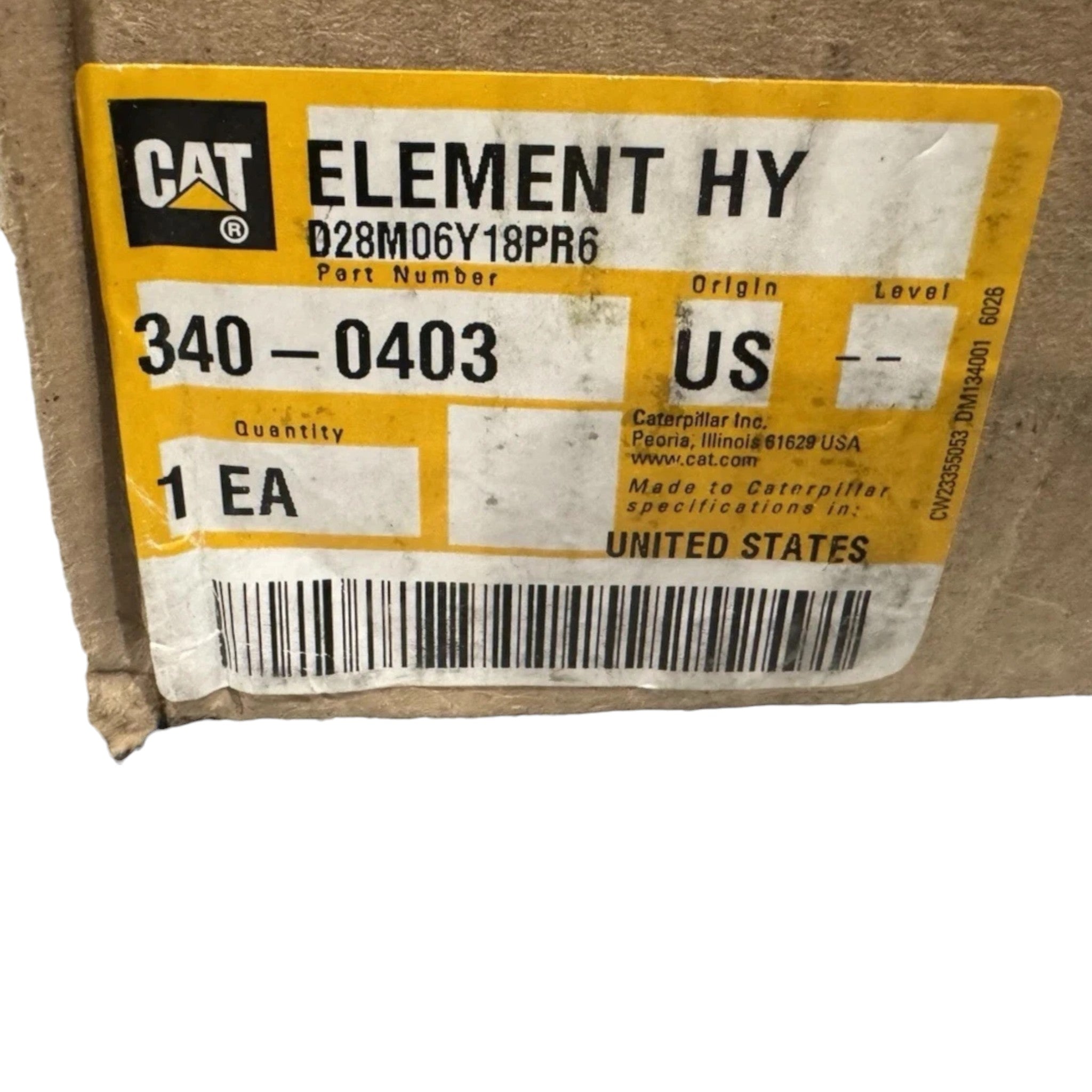 3400403 Genuine CAT Hydraulic Transmission Filter