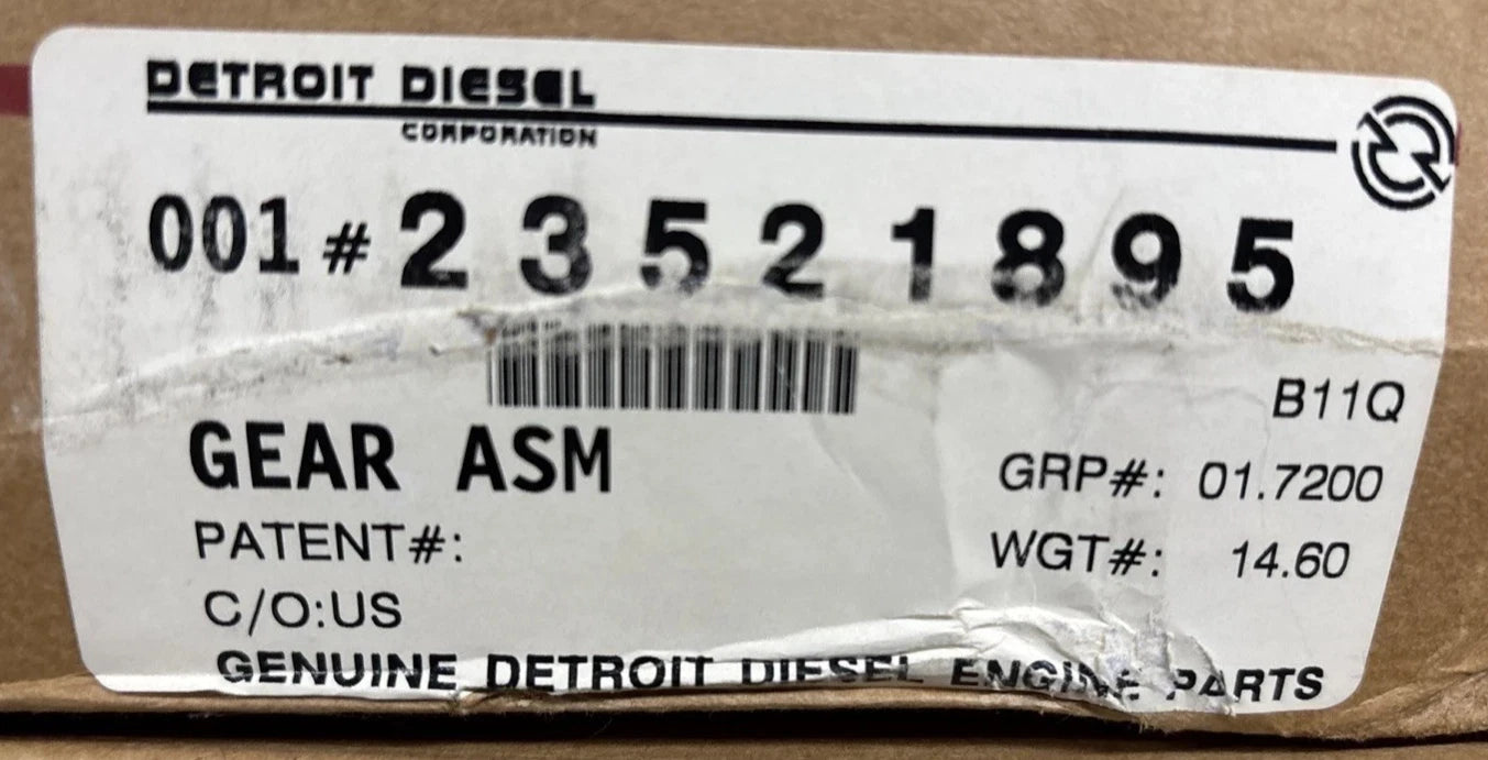 DDE23521895 Genuine Detroit Diesel Camshaft Drive Gear Assembly