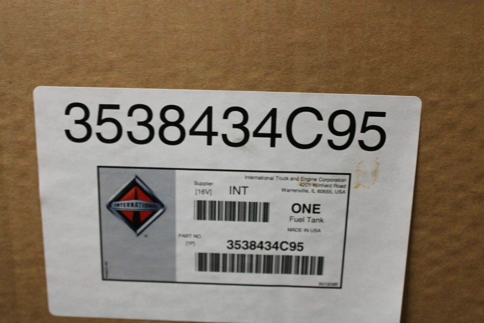 3538434C91 Genuine International Fuel Tank
