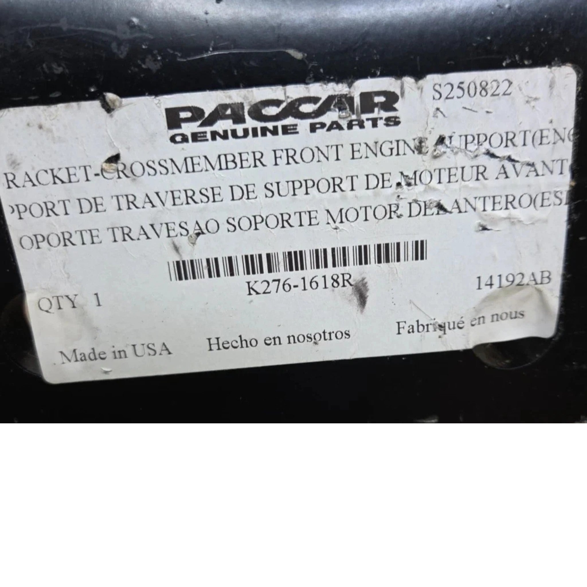 K2761618 Genuine Paccar Right Front Engine Support Crossmember Bracket