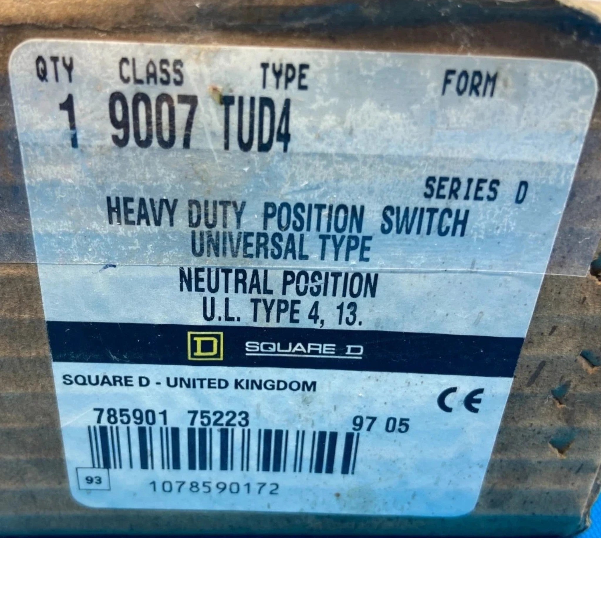 9007TUD4 Square D Heavy Duty Position Universal Type Switch