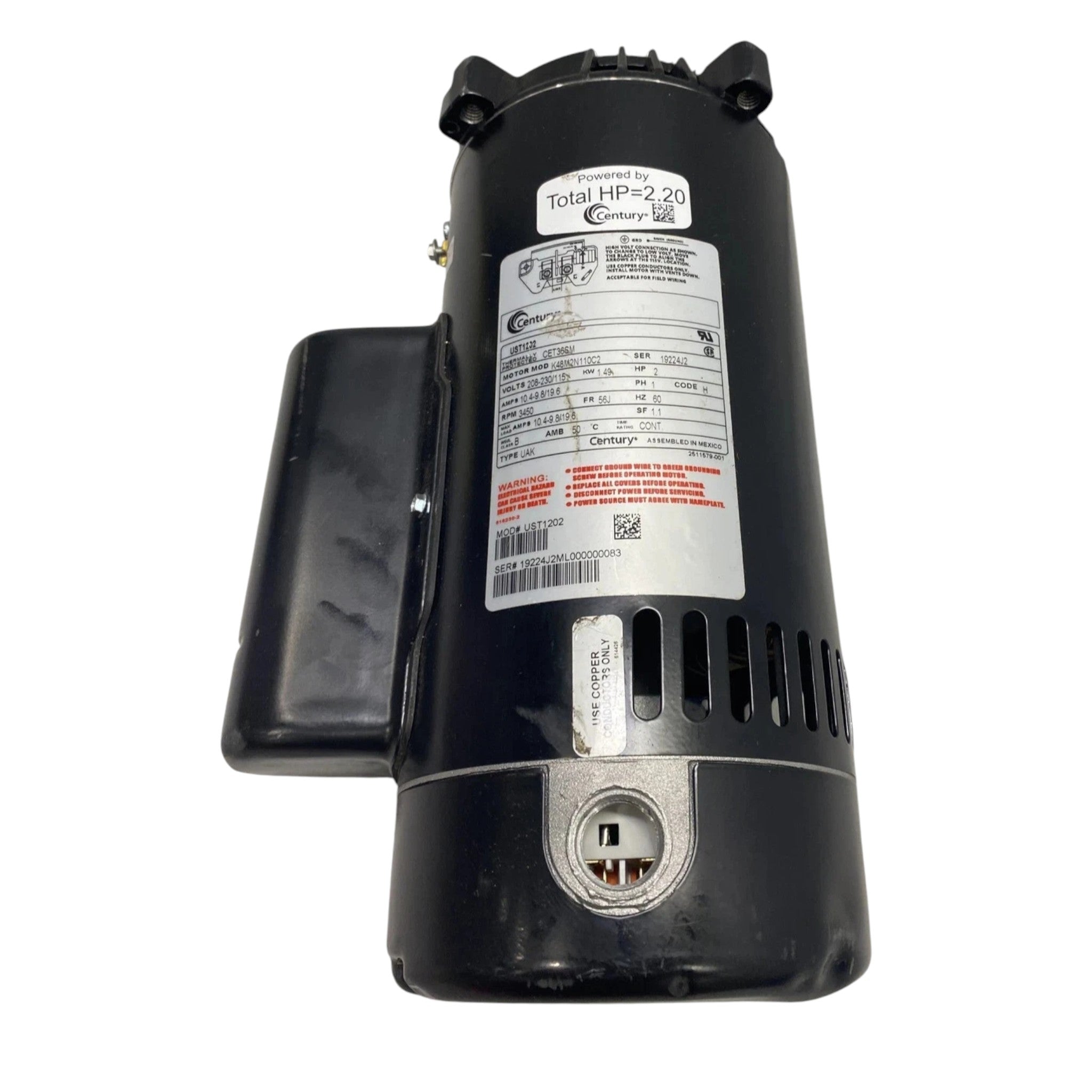 UST1202 Genuine Century Flange Pump Motor 208-230/115V