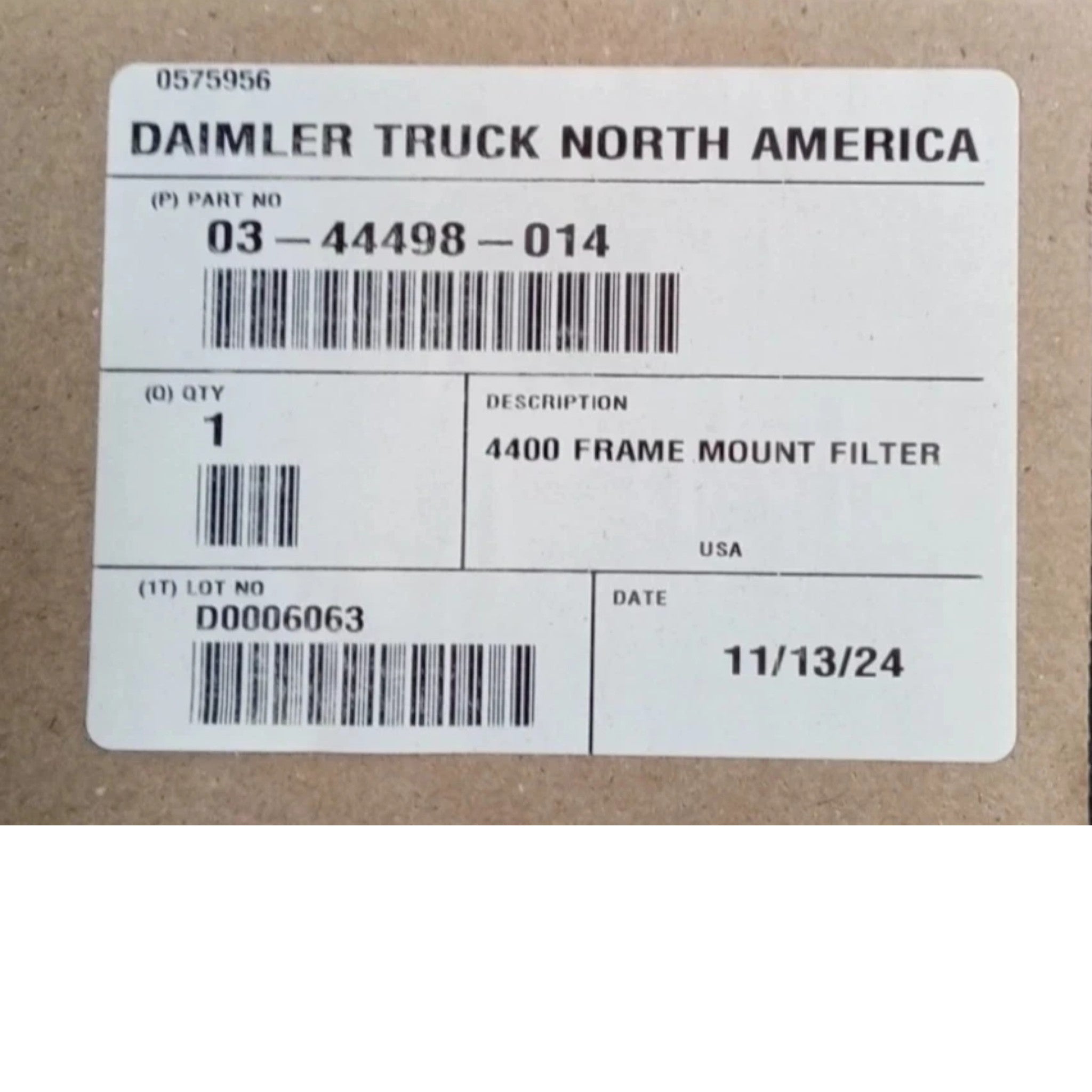 03 44498 014 Genuine Detroit Diesel Fuel Water Separator