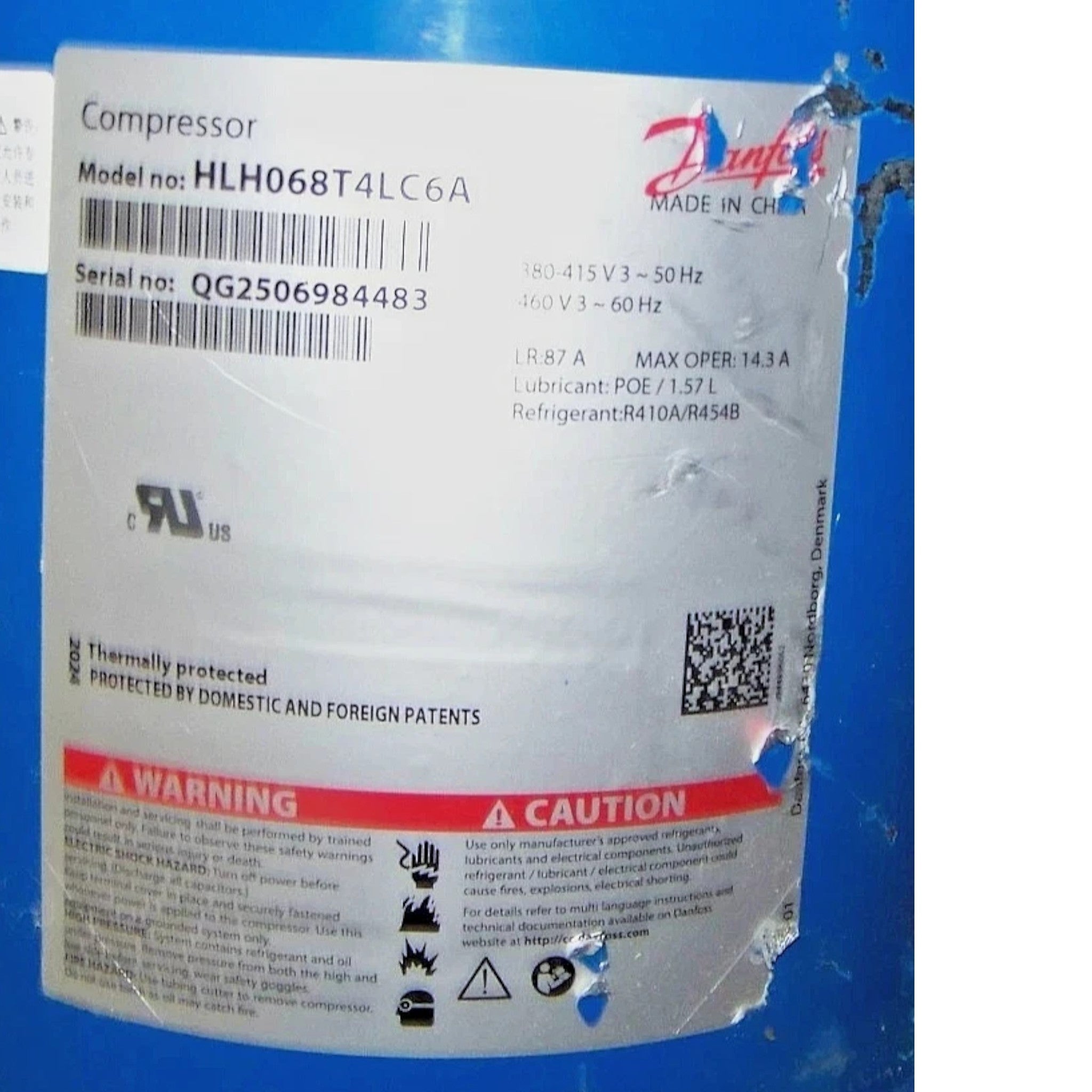121L8902 Genuine Danfoss Scroll Compressor