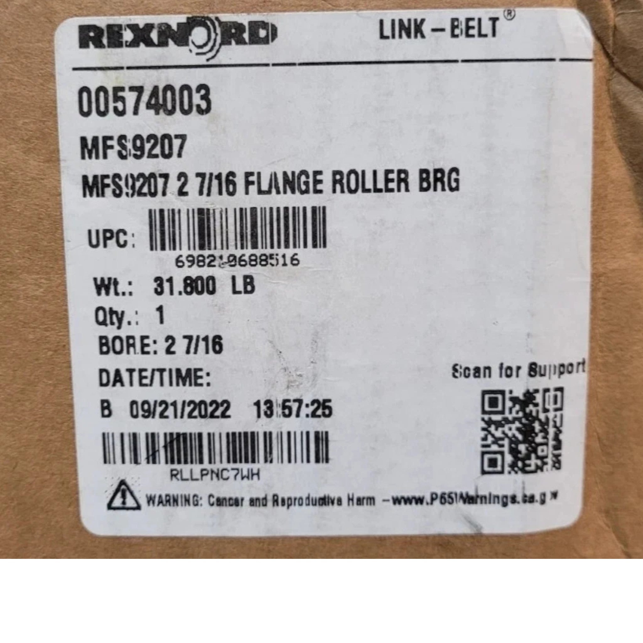 MFS9207 Rexnord Square Roller Bearing Unit