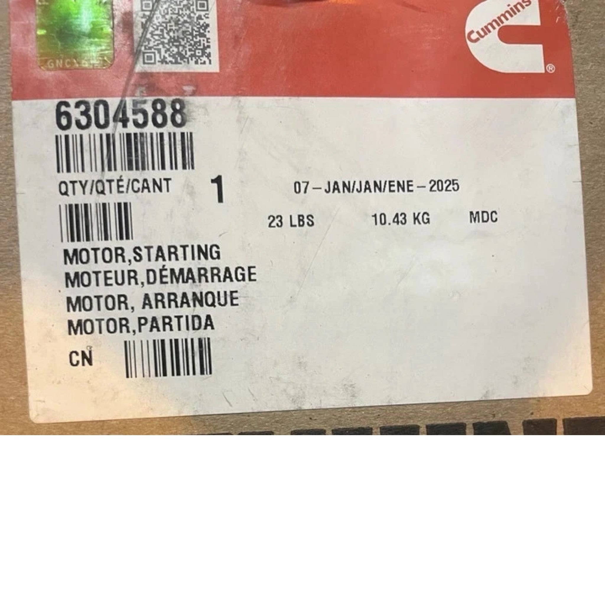 5363433 Genuine Cummins Starting Motor 12V