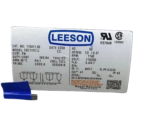 110411.00 Genuine Leeson General Purpose Motor 115-230V