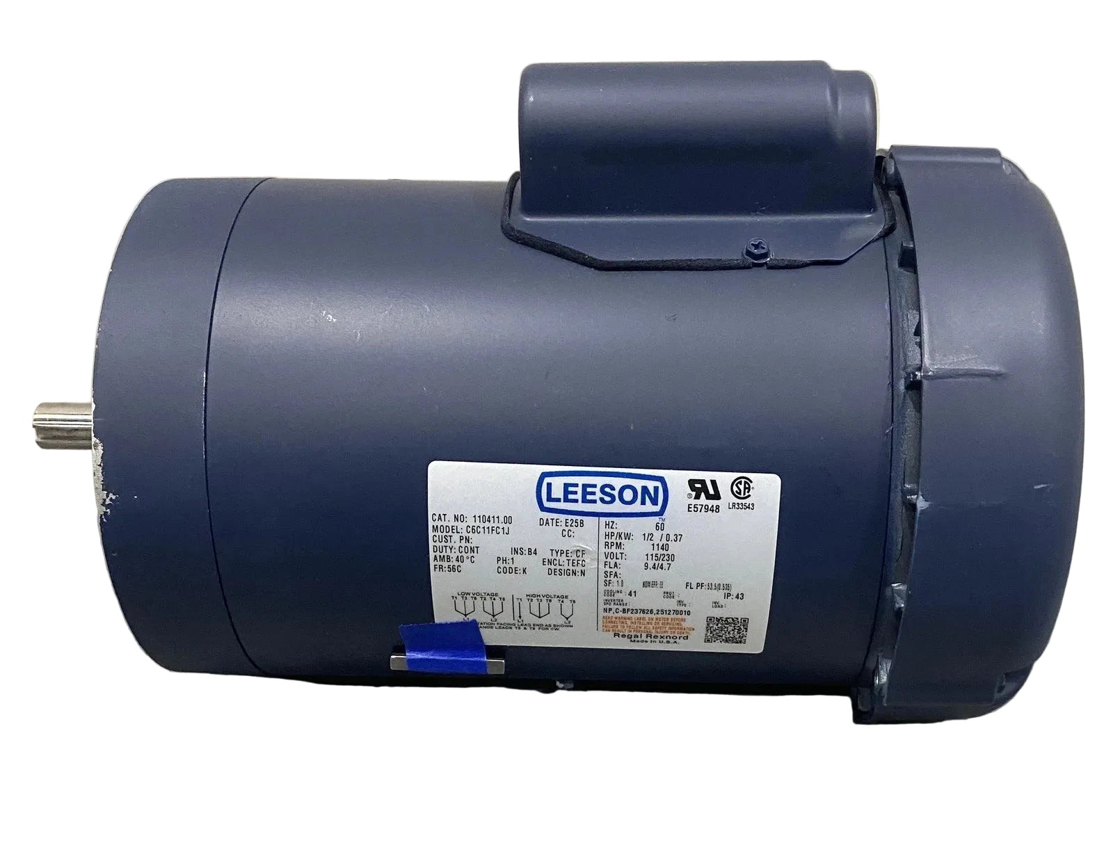 110411.00 Genuine Leeson General Purpose Motor 115-230V