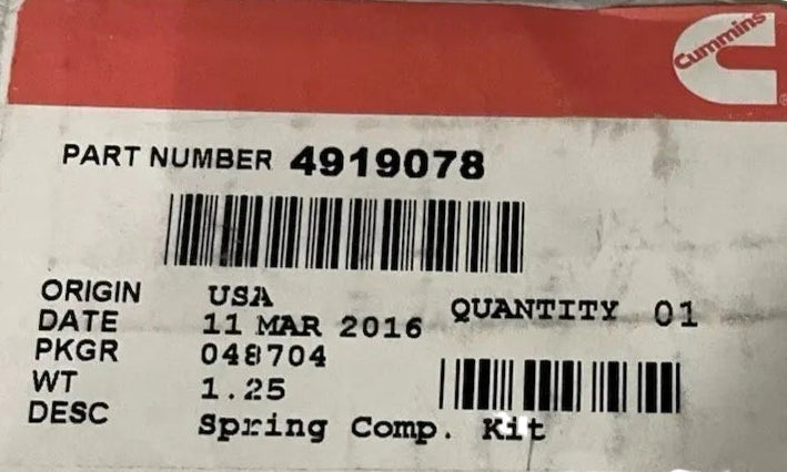 4919078 Genuine Cummins Valve Spring Compressor