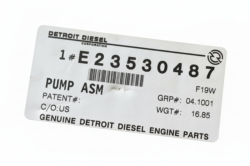 DDE R23530487 Genuine Detroit Diesel Engine Oil Pump Assembly