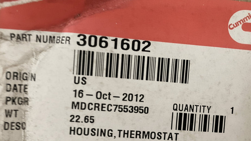 3044526 Genuine Cummins Thermostat Housing