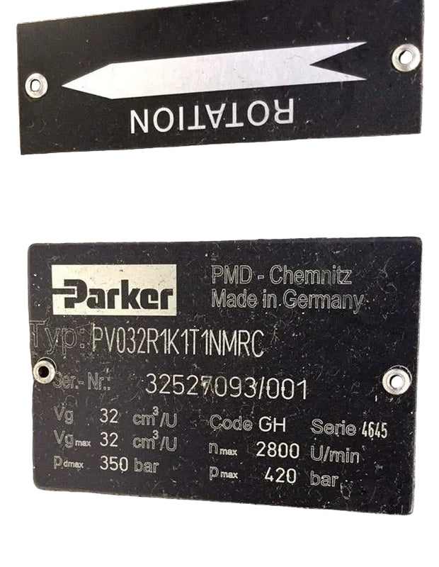 PV032R1K1T1NMRC Genuine Parker Pressure Hydraulic Pump