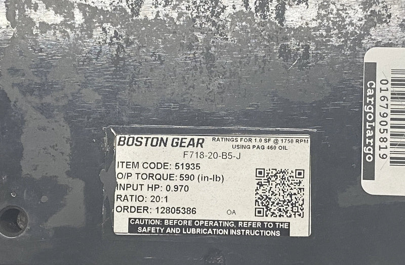 51935 Boston Gear Speed Reducer