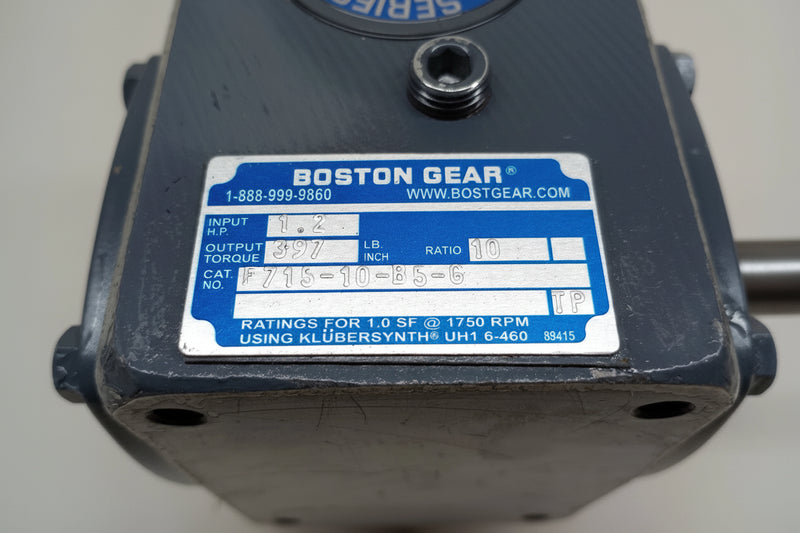 F715-10-B5-G Boston Gear Right Angle Worm Gearbox Single Reduction