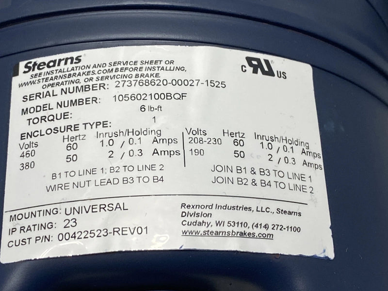 110671.00 Leeson Brake Motor 230-460V