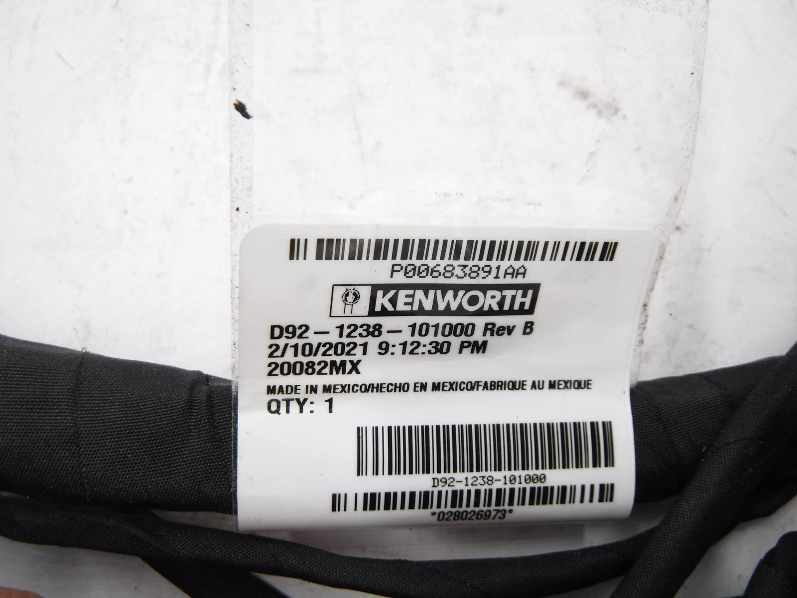 D92-1238-101000 Genuine Paccar Wiring Harness