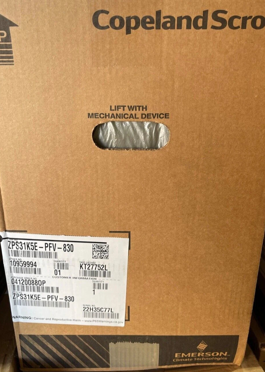 ZPS31K5EPFV830 Genuine Copeland Scroll Compressor