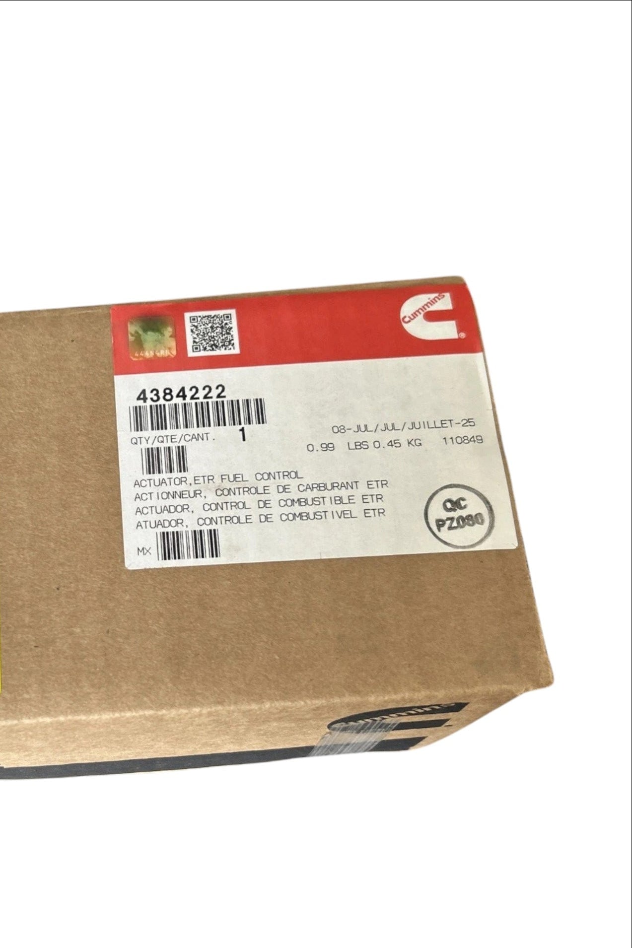 4384222 Genuine Cummins Electronic Fuel Control Actuator