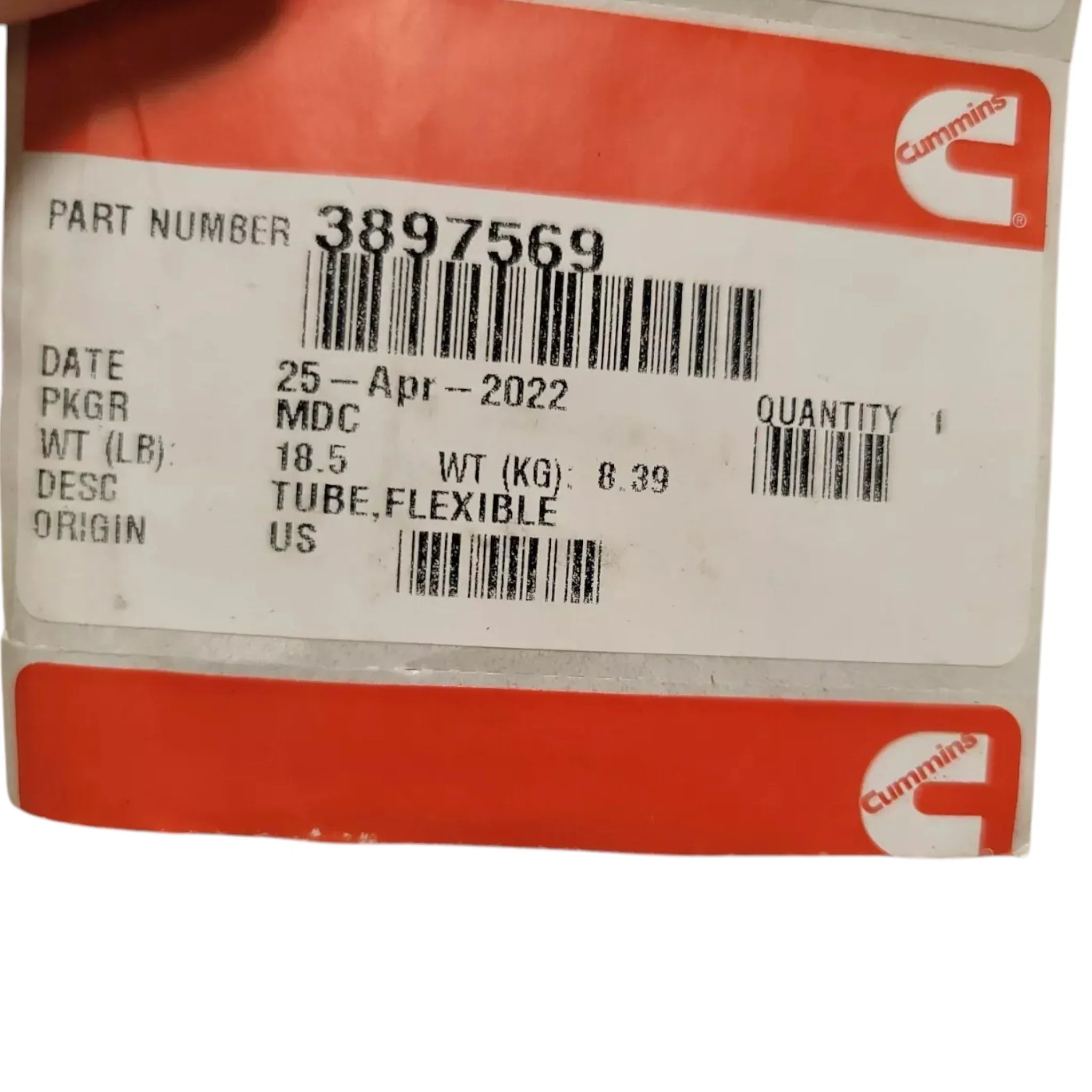 3897569 Genuine Cummins Flexible Tube