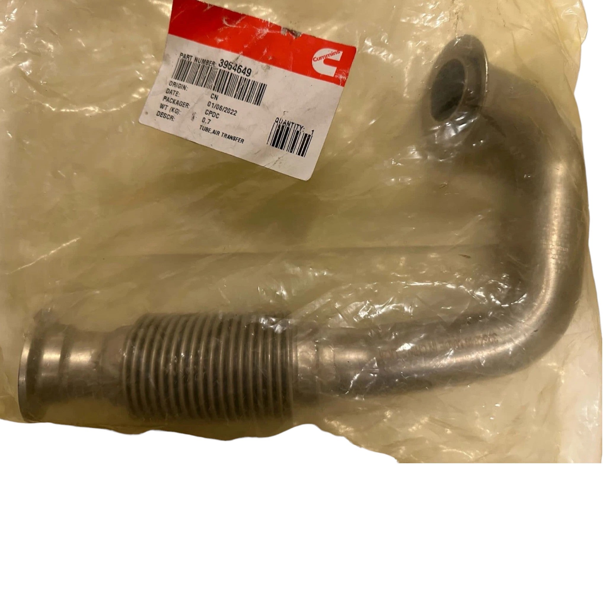 3964649 Genuine Cummins Air Transfer Tube