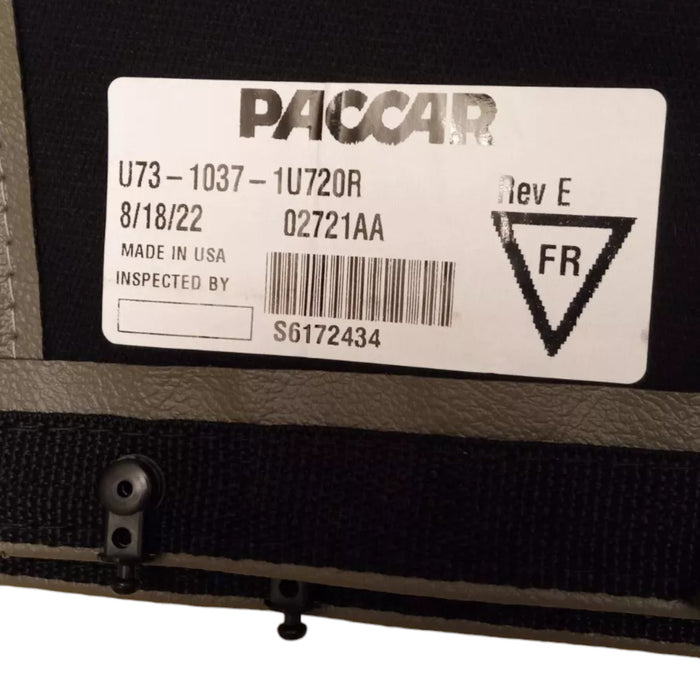 U73-1037-1U720R Genuine Paccar Right Side Cab Curtain Mocha