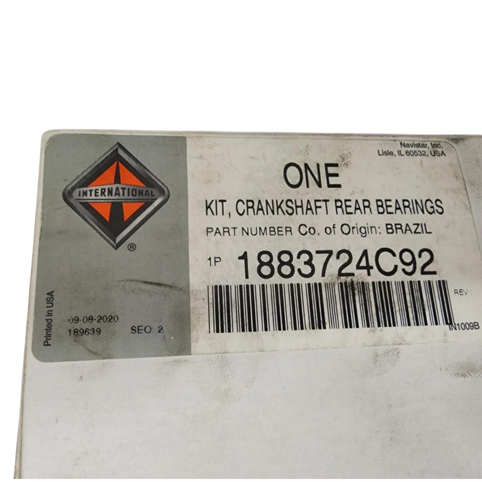 1883724C91 Genuine International Rear Crankshaft Bearing Kit