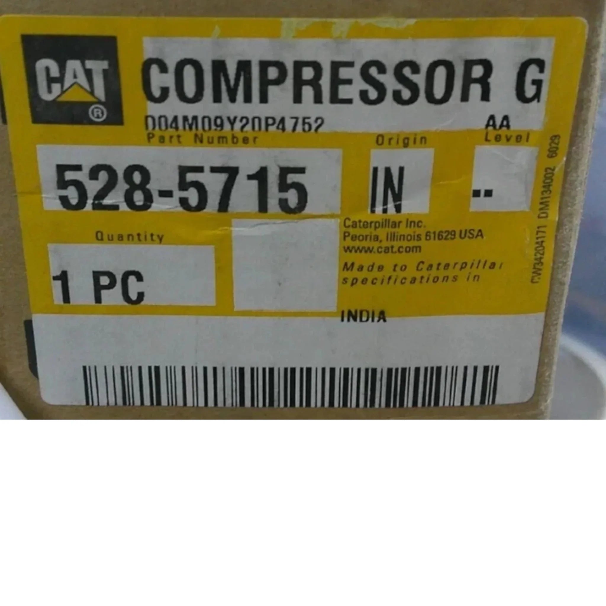 528 5715 Genuine CAT A/C Compresor 24V