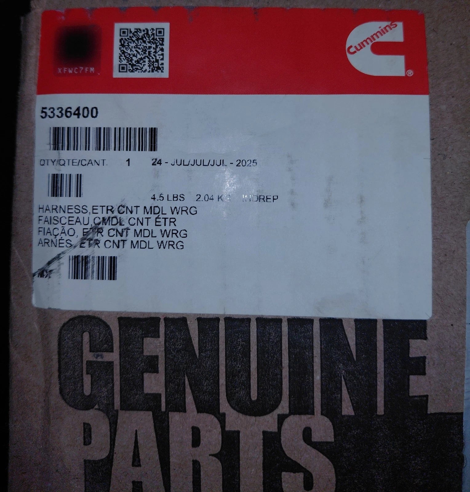 5336400 Cummins ECM Wiring Harness