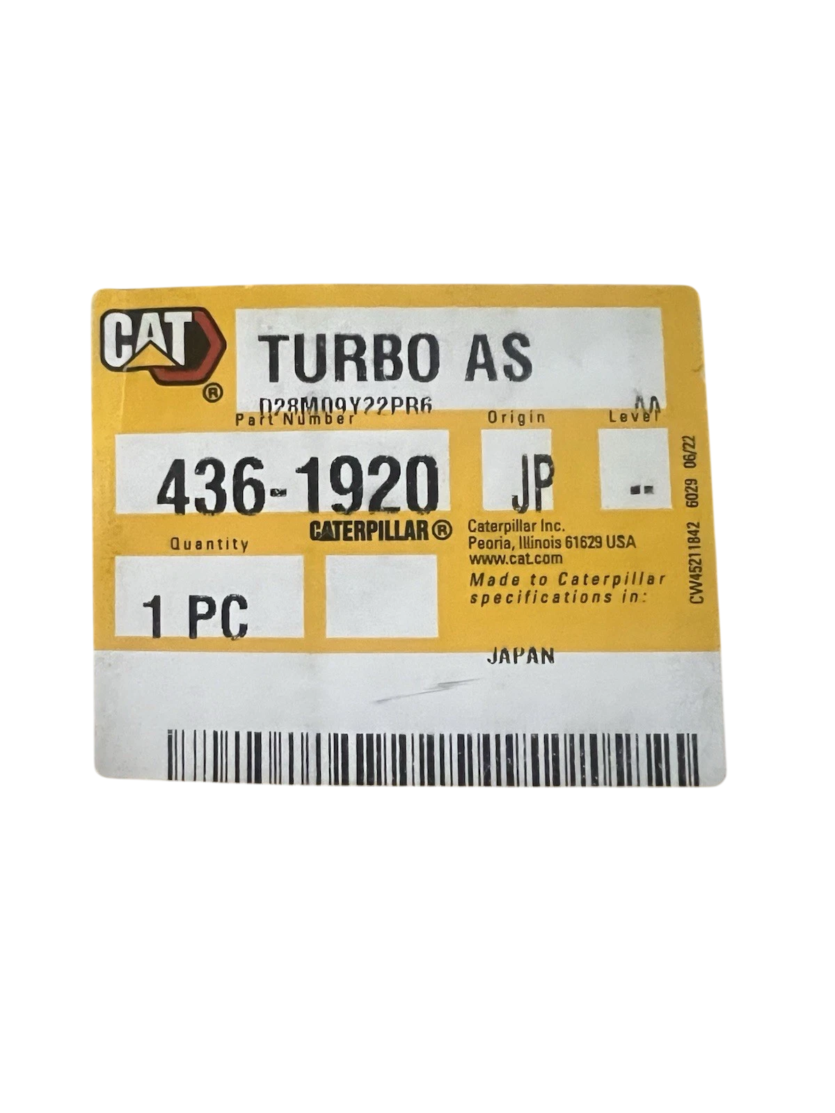 1J770-17010 Genuine Kubota Turbocharger Kit