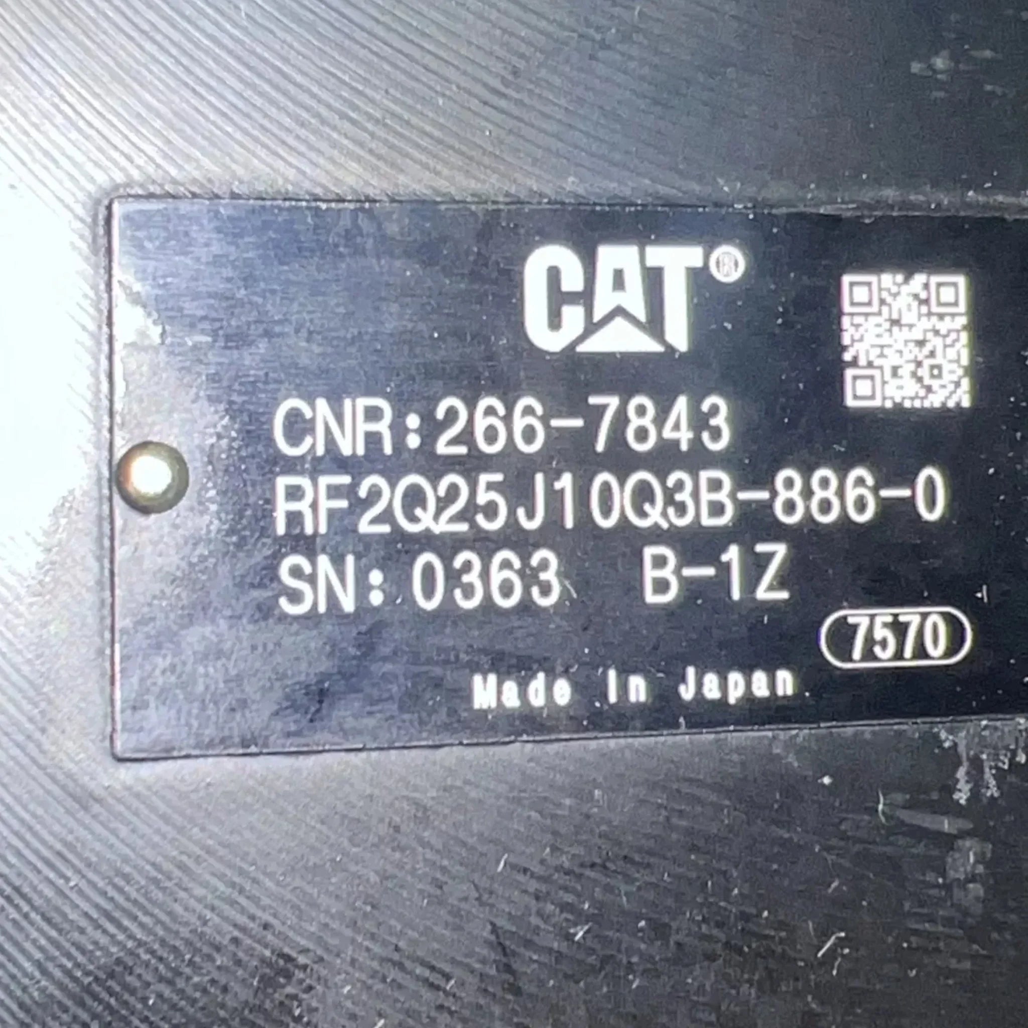266-7843 Genuine Caterpillar Counterbalance Travel Valve