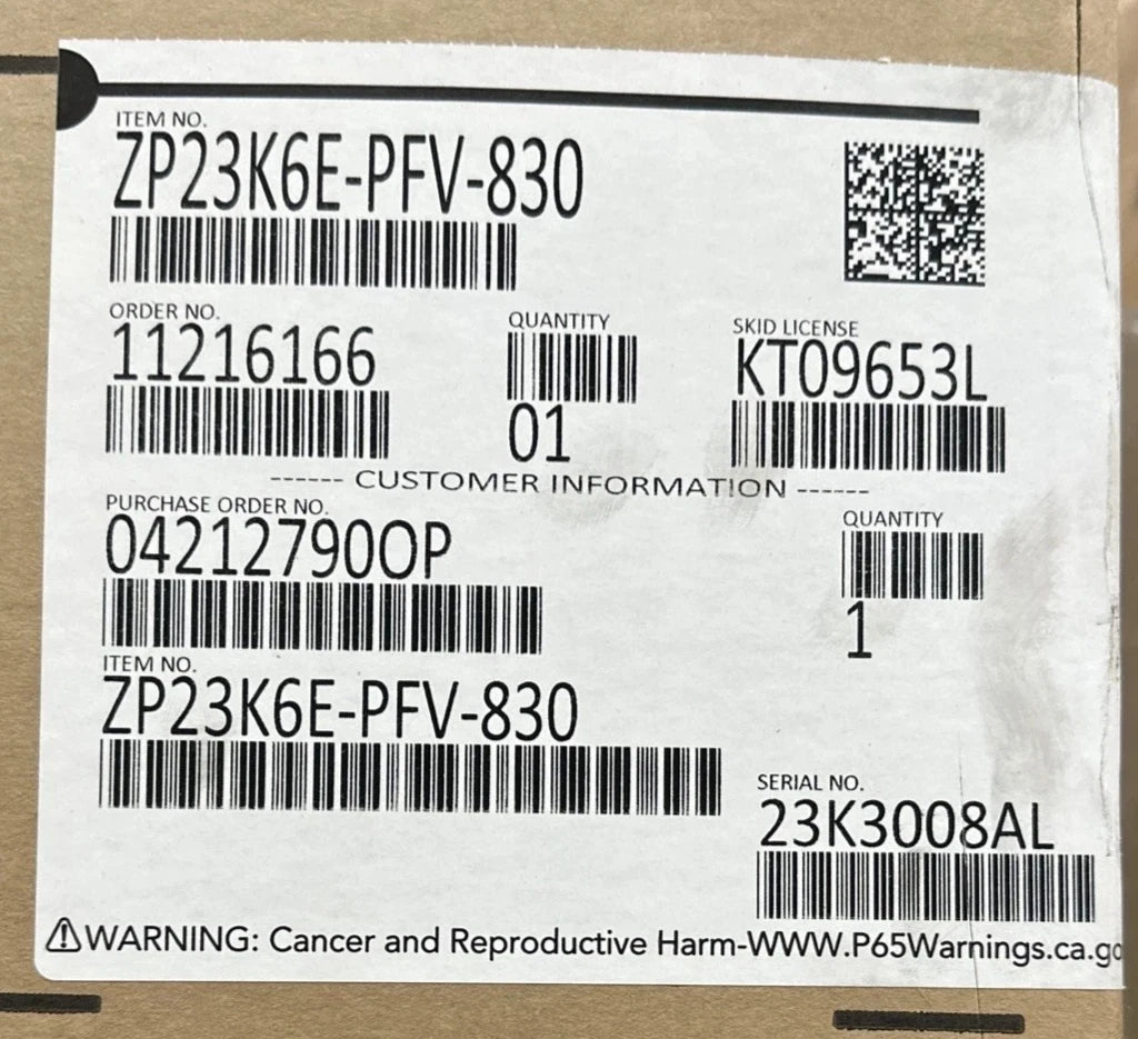 ZP23K6EPFV830 Genuine Copeland Scroll Compressor 208-230V