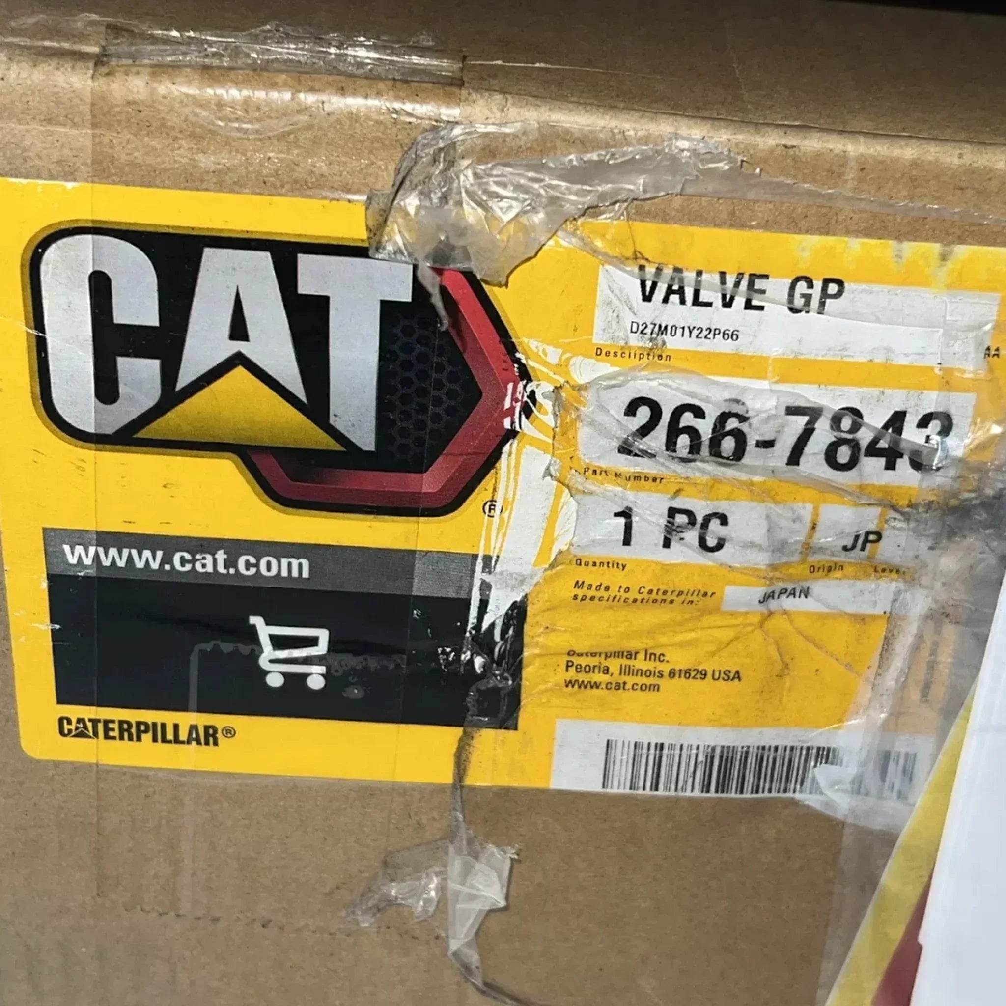 266-7843 Genuine Caterpillar Counterbalance Travel Valve