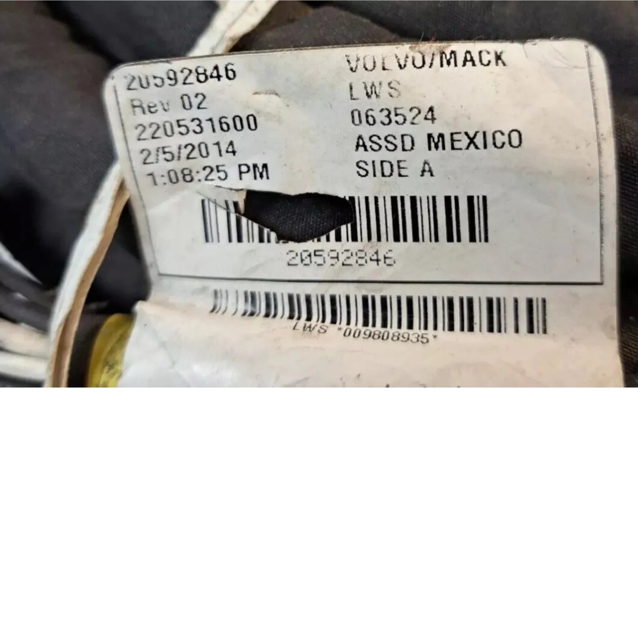 20592846 Genuine Volvo Wiring Harness - Truck To Trailer