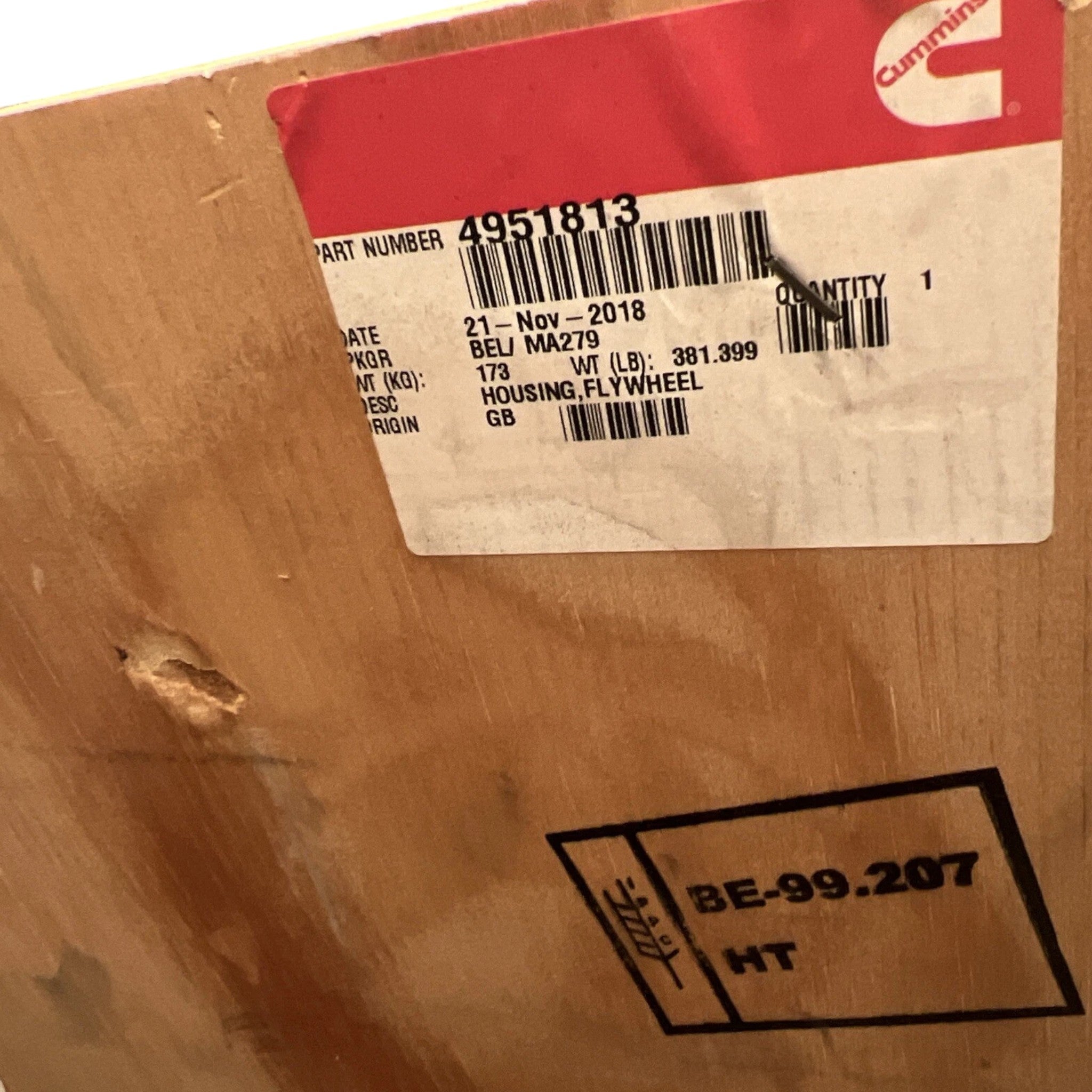 4951813 Genuine Cummins Flywheel Housing