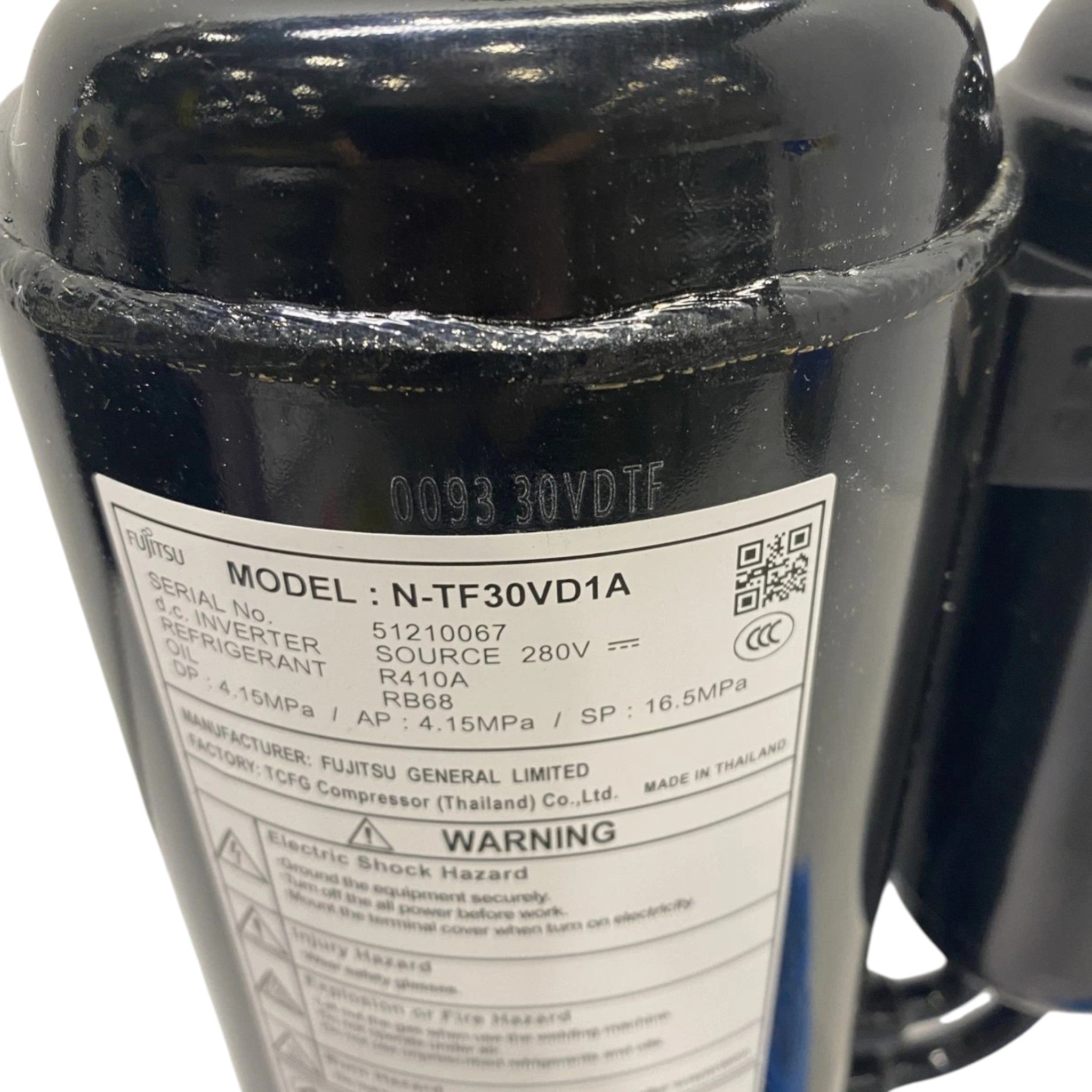 N-TF30VD1A Fujitsu Compressor Assembly 280V