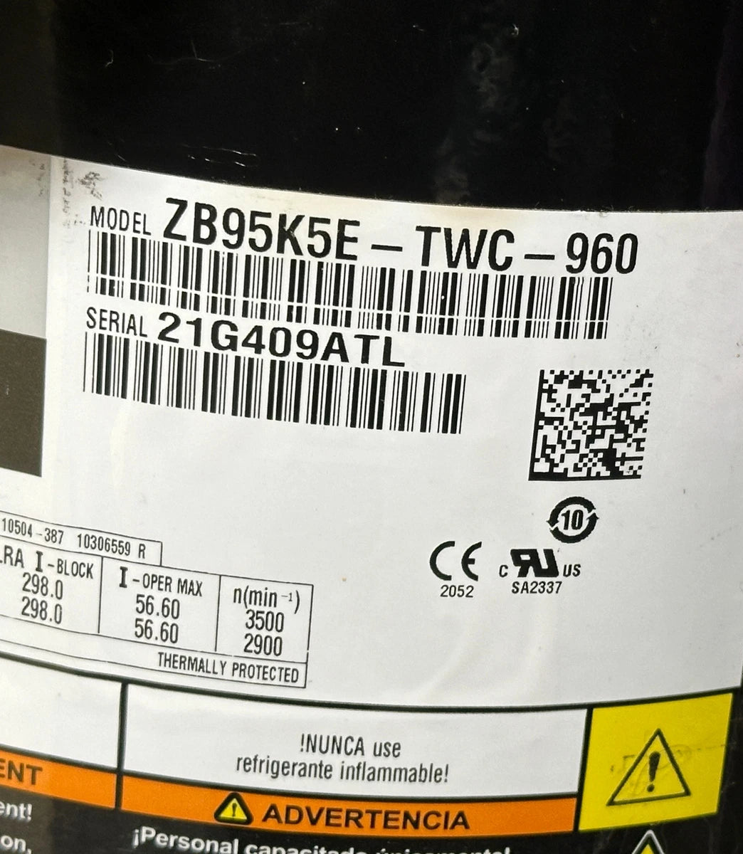 ZB95K5ETWC960 Genuine Copeland Scroll Compressor