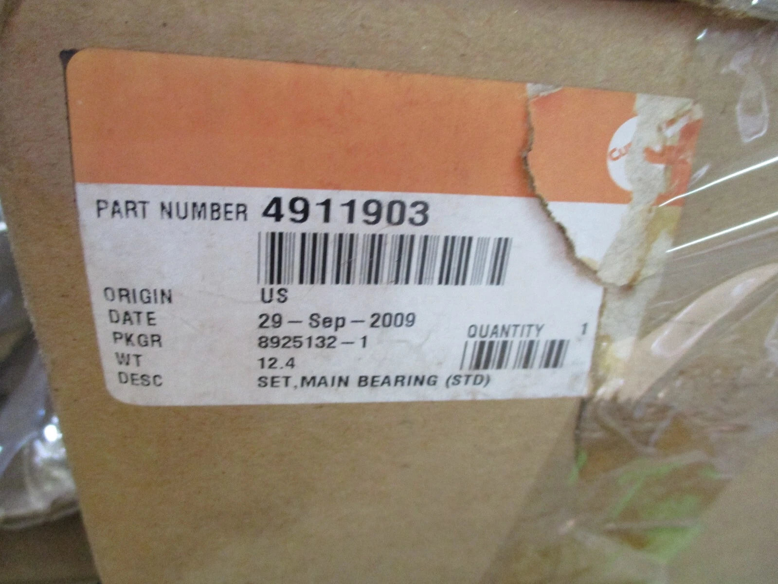 4911903 Genuine Cummins Main Bearing Standard Set