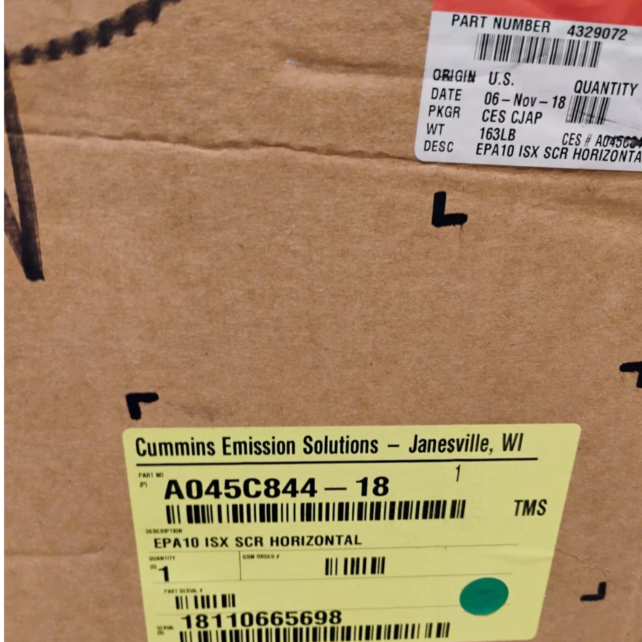 4329072 Genuine Cummins Aftertreatment Device