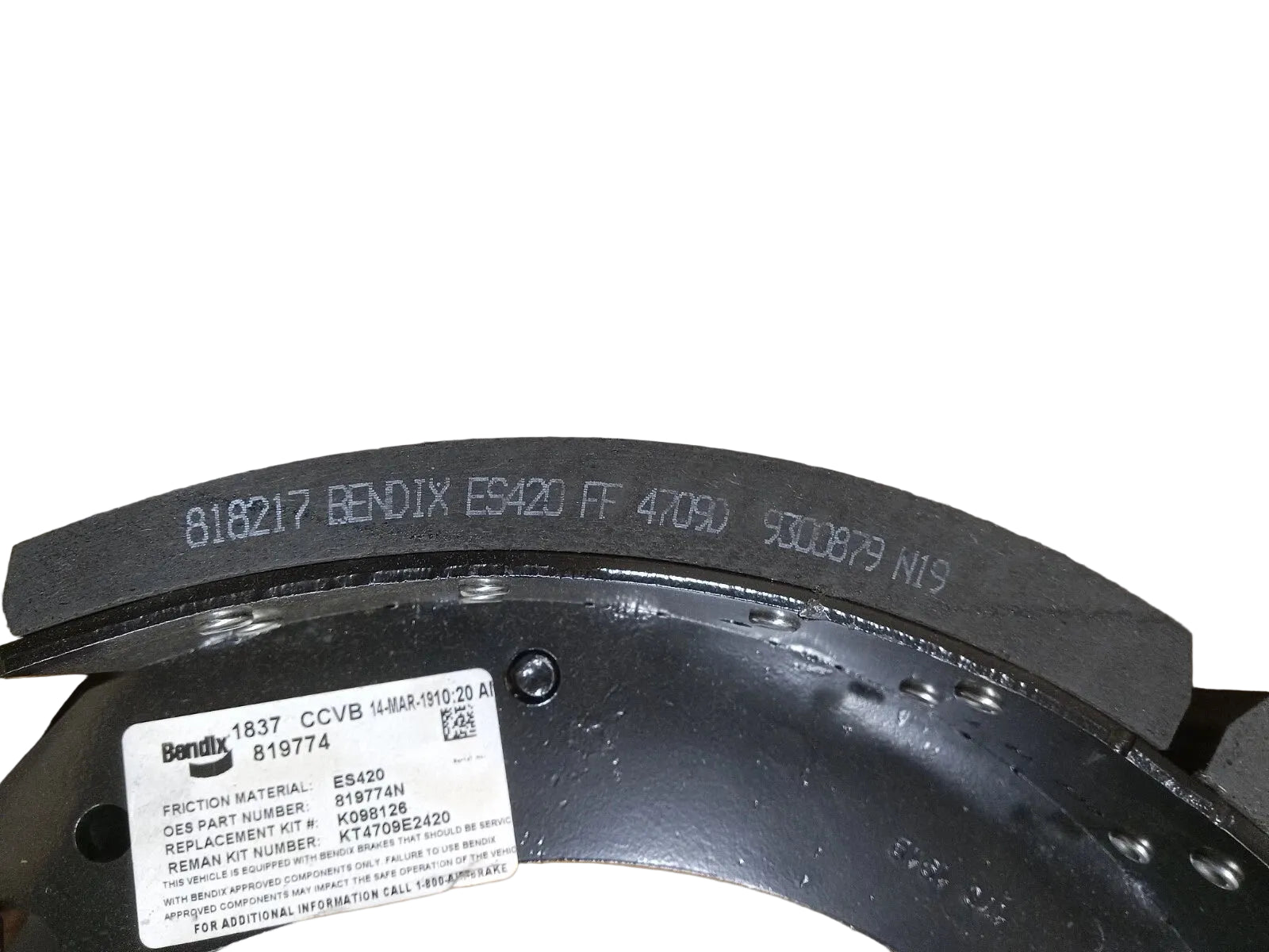 K098126 Genuine Bendix Drum Brake Shoe and Lining Asm