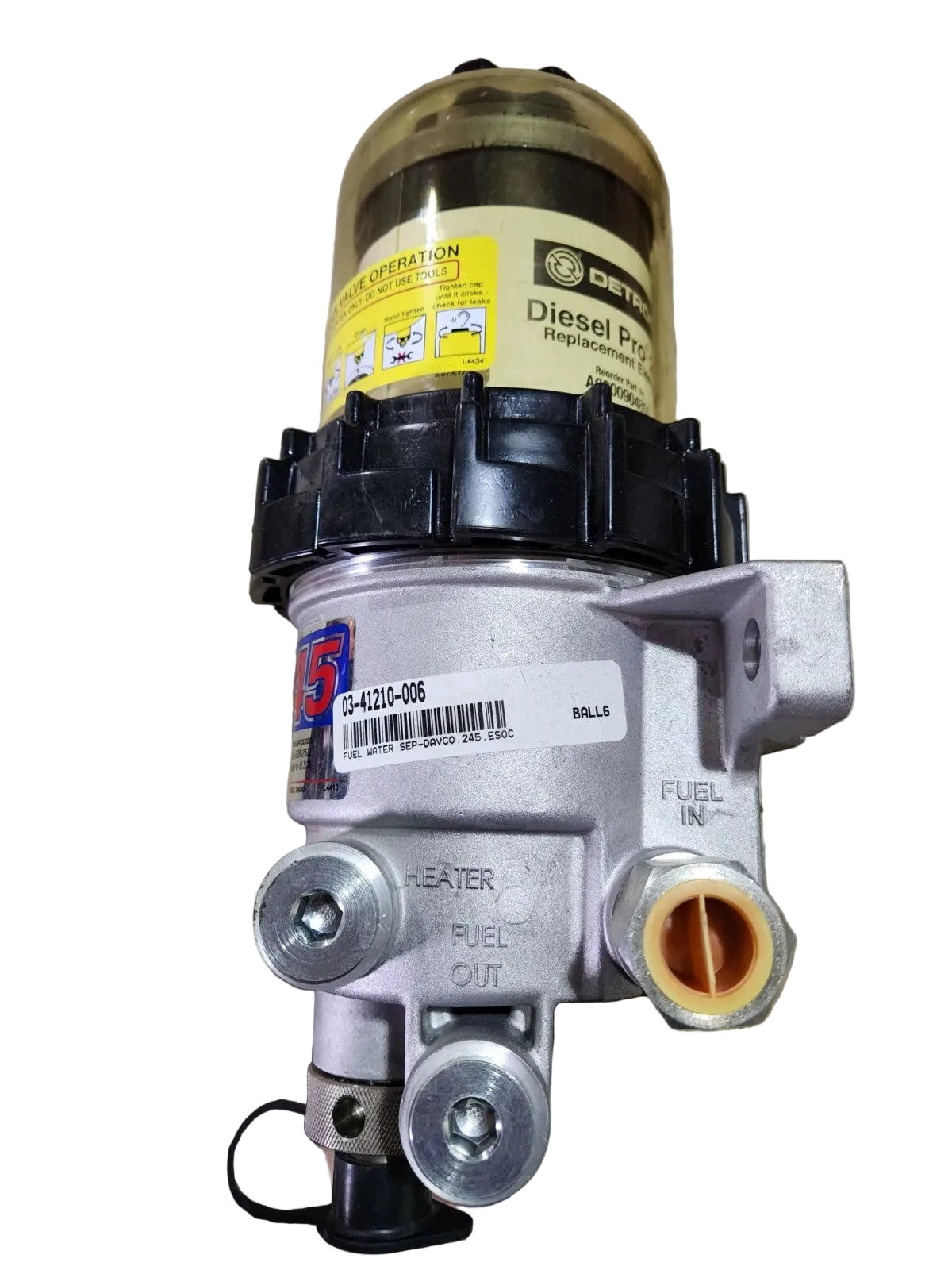 03-41210-006 Genuine Detroit Diesel Pro Davco 245, ESOC Separator Fuel Water